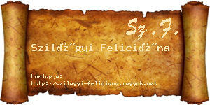 Szilágyi Feliciána névjegykártya