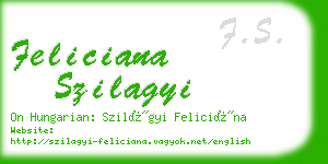 feliciana szilagyi business card